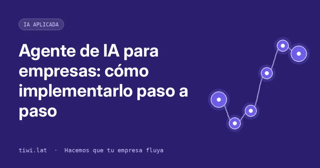 Agente de IA para empresas: cómo implementarlo paso a paso — Tiwi