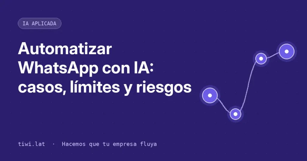 Automatizar WhatsApp con IA: casos, límites y riesgos — Tiwi